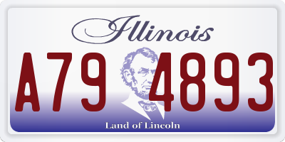 IL license plate A794893