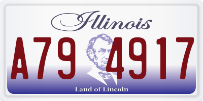 IL license plate A794917
