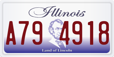IL license plate A794918