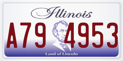 IL license plate A794953