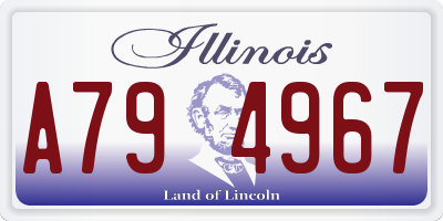 IL license plate A794967