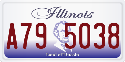 IL license plate A795038