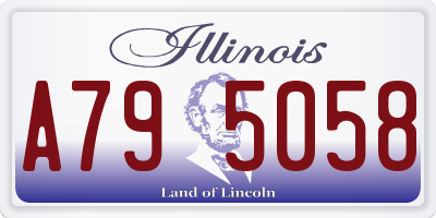 IL license plate A795058