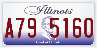 IL license plate A795160