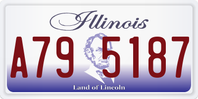 IL license plate A795187