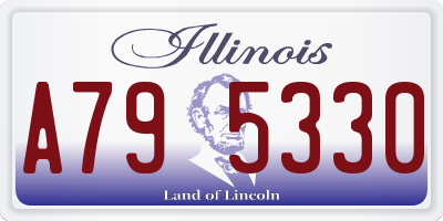 IL license plate A795330