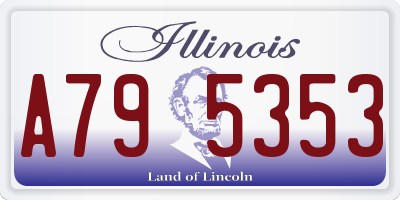 IL license plate A795353