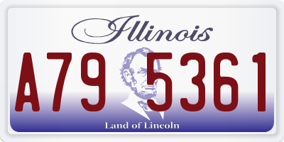 IL license plate A795361