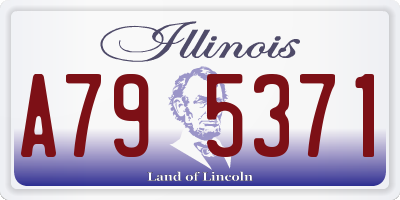 IL license plate A795371