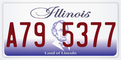 IL license plate A795377