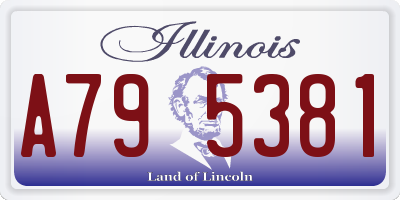 IL license plate A795381