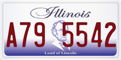 IL license plate A795542