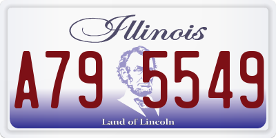 IL license plate A795549