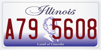 IL license plate A795608