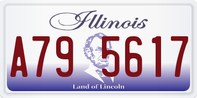 IL license plate A795617