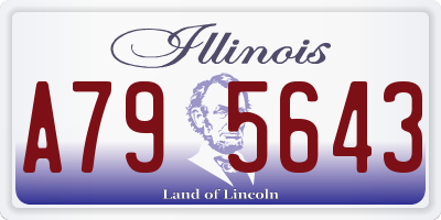 IL license plate A795643