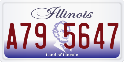 IL license plate A795647