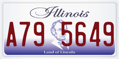 IL license plate A795649