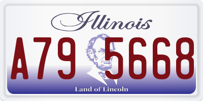 IL license plate A795668