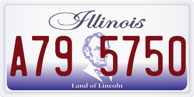 IL license plate A795750
