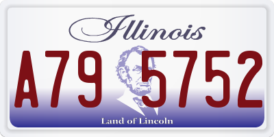 IL license plate A795752