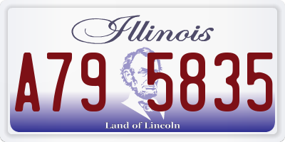 IL license plate A795835