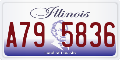 IL license plate A795836