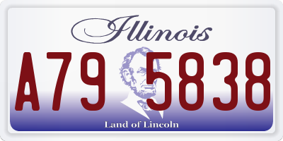 IL license plate A795838