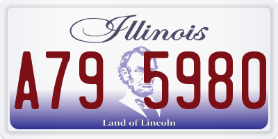 IL license plate A795980