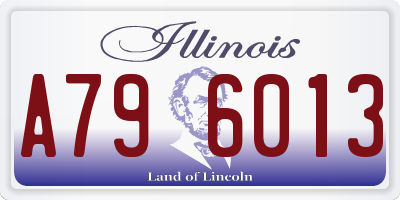 IL license plate A796013