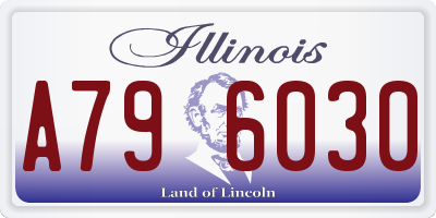 IL license plate A796030