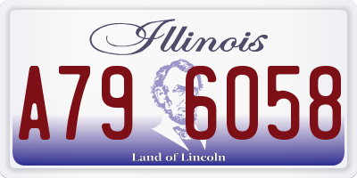 IL license plate A796058