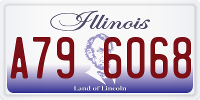 IL license plate A796068