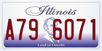 IL license plate A796071