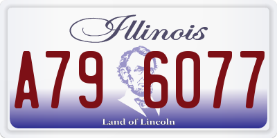 IL license plate A796077