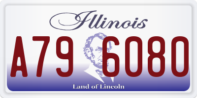 IL license plate A796080
