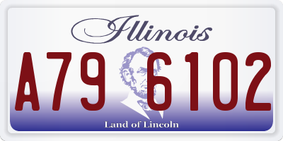 IL license plate A796102