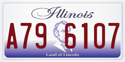 IL license plate A796107