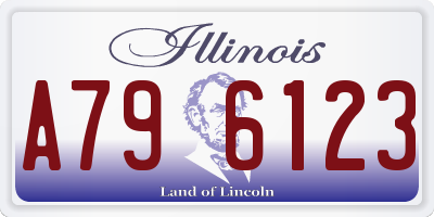 IL license plate A796123