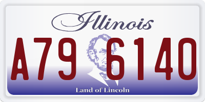 IL license plate A796140