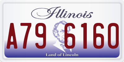 IL license plate A796160