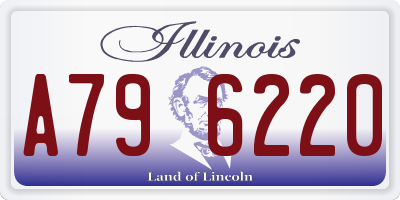 IL license plate A796220
