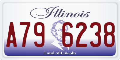 IL license plate A796238