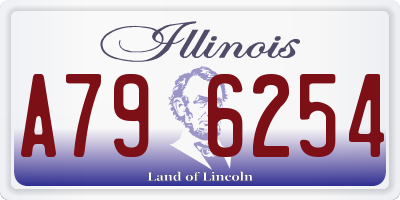 IL license plate A796254