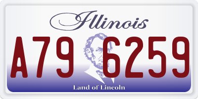 IL license plate A796259