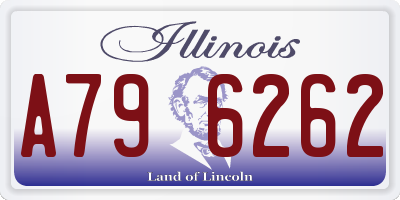 IL license plate A796262
