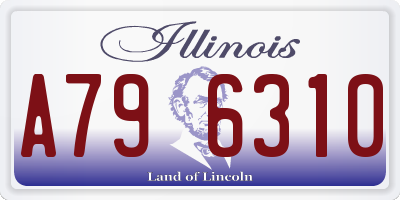 IL license plate A796310