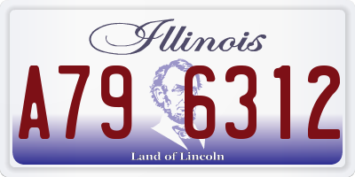 IL license plate A796312