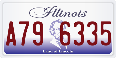 IL license plate A796335