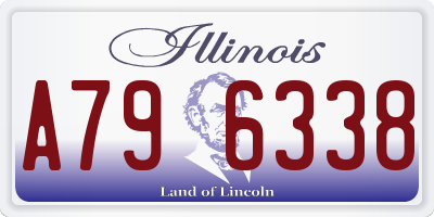 IL license plate A796338